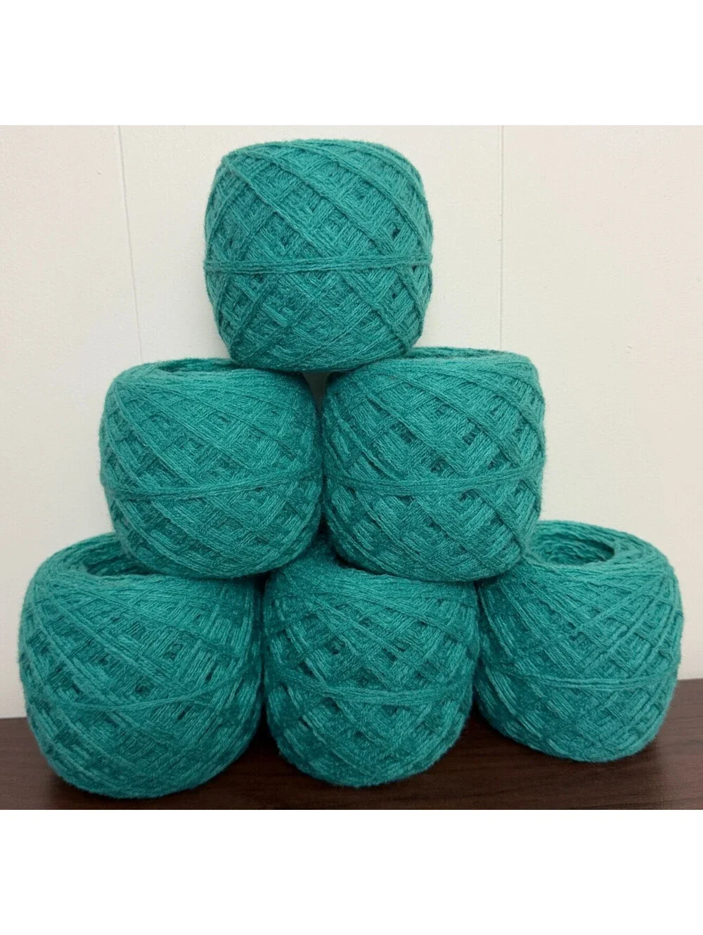 Reclaimed Acrylic Blend DK Yarn 911 Yds Teal Green 398g (6 Cakes)
